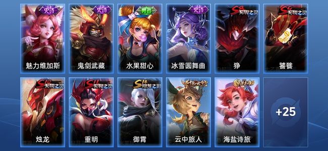 王者荣耀4史诗 36皮肤 92英雄 荣耀黄金I