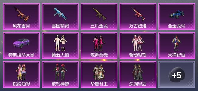 和平精英6载具 8升级枪 8套装 15印记