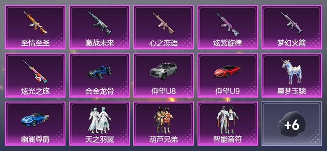 和平精英7载具 9升级枪 9套装 23印记