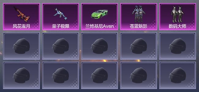 和平精英【苹果版】1载具 8升级枪 8套装 11印记