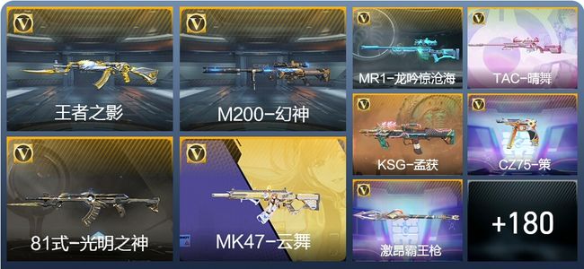 穿越火线：枪战王者V4 2王者武器 189英雄武器 8英雄角色 342万化 枪皇SSS