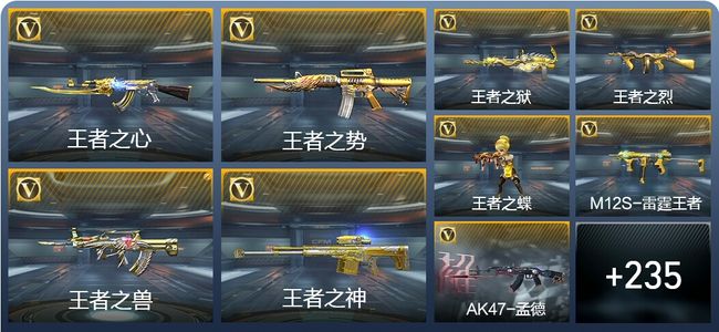 穿越火线：枪战王者V8 26王者武器 268英雄武器 7英雄角色 414万化 枪圣SSS