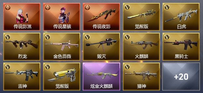 穿越火线（CF）2传说角色 2传说武器 2王者武器 1炫金武器 28V武器 2V角色 9皮肤 可排位 大师