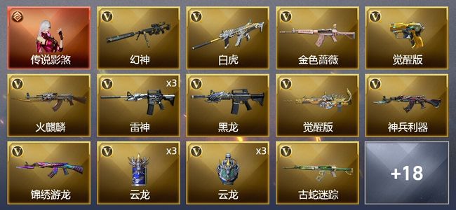 穿越火线（CF）1传说角色 1王者武器 36V武器 2V角色 12皮肤 可排位 传奇