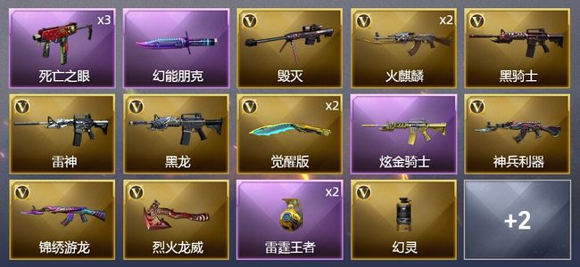 穿越火线（CF）1王者武器 1炫金武器 14V武器 8皮肤 可排位 新锐