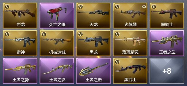 穿越火线（CF）4王者武器 23V武器 1V角色 3皮肤 可排位 大师