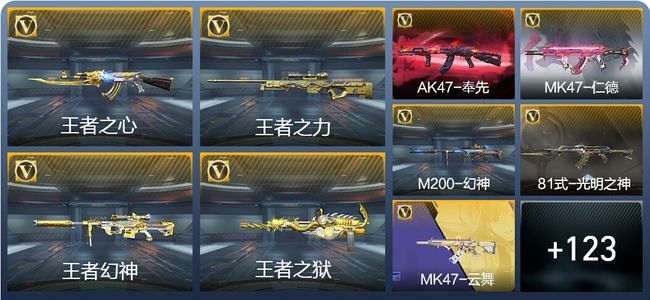 穿越火线：枪战王者V7 6王者武器 139英雄武器 232万化 专家S