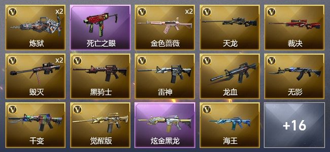 穿越火线（CF）1炫金武器 30V武器 2皮肤 可排位 传奇