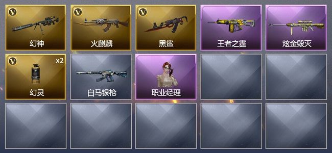 穿越火线（CF）1王者武器 1炫金武器 5V武器 2皮肤 可排位 新锐