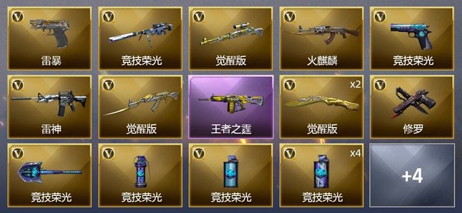 穿越火线（CF）1王者武器 17V武器 1V角色 9皮肤 可排位 传奇