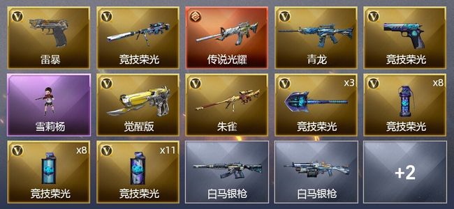 穿越火线（CF）1传说武器 37V武器 1V角色 2皮肤 可排位 大师