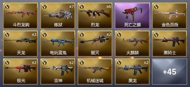 穿越火线（CF）12王者武器 75V武器 3V角色 24皮肤 可排位 专家