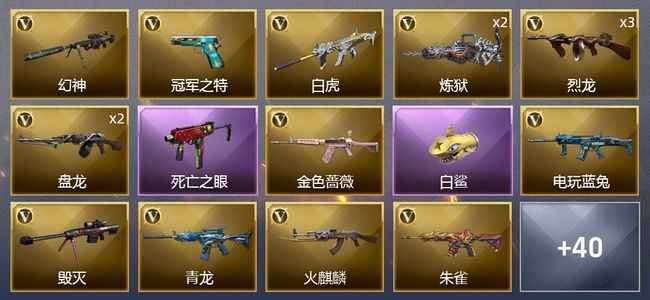 穿越火线（CF）3王者武器 53V武器 2V角色 16皮肤 可排位 枪王