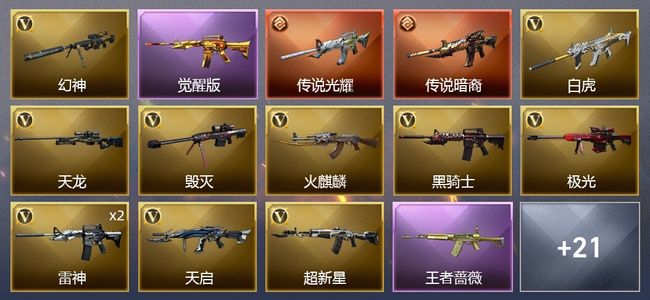 穿越火线（CF）2传说武器 5王者武器 4炫金武器 24V武器 2V角色 6皮肤 可排位 专家