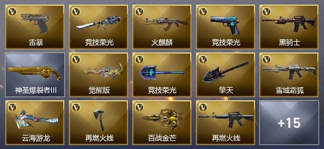 穿越火线（CF）18V武器 1V角色 3皮肤 可排位 新锐