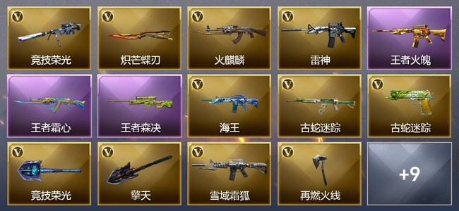 穿越火线（CF）3王者武器 17V武器 4皮肤 可排位 枪王