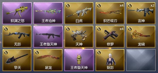 穿越火线（CF）4王者武器 16V武器 1V角色 2皮肤 可排位 新锐