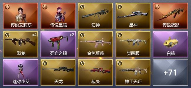 穿越火线（CF）2传说角色 2传说武器 4王者武器 85V武器 3V角色 23皮肤 可排位 新锐