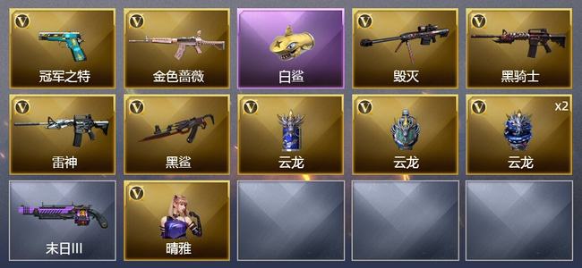 穿越火线（CF）10V武器 1V角色 7皮肤 可排位 新锐
