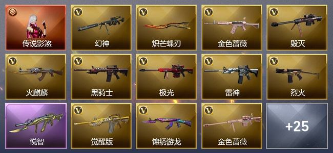 穿越火线（CF）1传说角色 0传说武器 3王者武器 0炫金武器 34V武器 2V角色 11皮肤 传奇