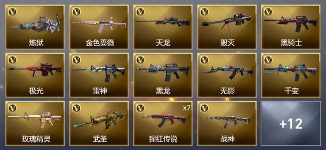 穿越火线（CF）0传说角色 0传说武器 0王者武器 0炫金武器 29V武器 0V角色 11皮肤 专家
