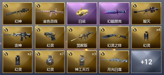 穿越火线（CF）0传说角色 0传说武器 0王者武器 0炫金武器 26V武器 2V角色 6皮肤 无