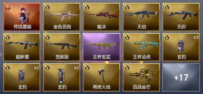 穿越火线（CF）1传说角色 0传说武器 3王者武器 0炫金武器 23V武器 4V角色 6皮肤 无