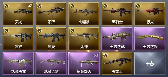 穿越火线（CF）2王者武器 3炫金武器 17V武器 10皮肤 可排位 大师