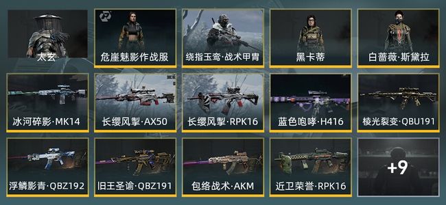 暗区突围库存价值17.1M 2手套 5近战武器 1橙套装 4金套装 11金枪皮 信誉5级 王牌