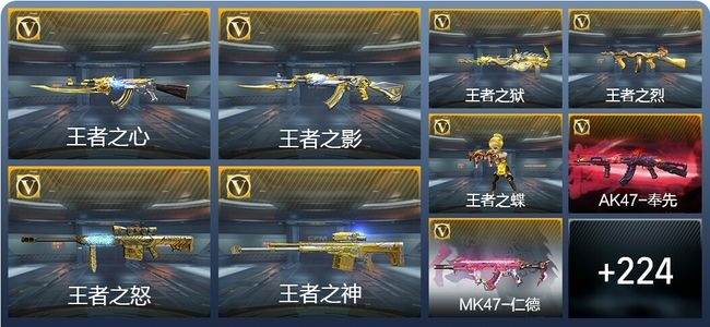 穿越火线：枪战王者16王者武器 233英雄武器 10英雄角色 439万化 枪王