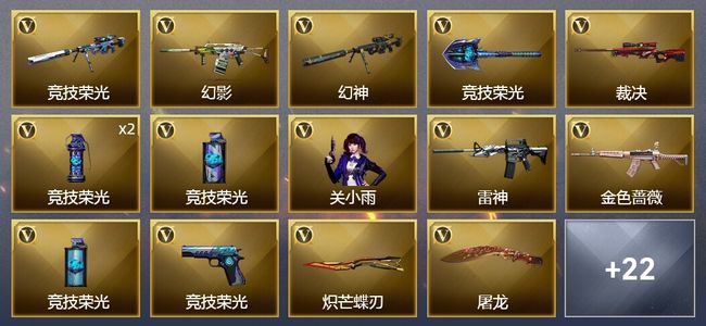 穿越火线（CF）1王者武器 27V武器 2V角色 12皮肤 可排位 新锐