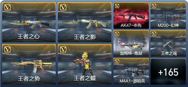 穿越火线：枪战王者V8 14王者武器 197英雄武器 5英雄角色 246万化 枪圣S