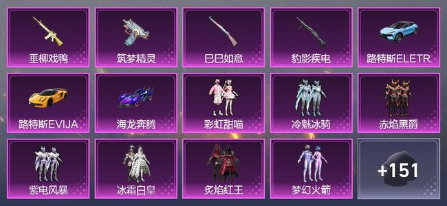 和平精英3载具 4升级枪 9粉装 104枪皮 70套装 3,4987热力 0印记