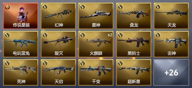 穿越火线（CF）1传说角色 40V武器 1V角色 17皮肤 可排位 枪王之王