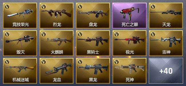 穿越火线（CF）13王者武器 3炫金武器 83V武器 21V角色 21皮肤 可排位