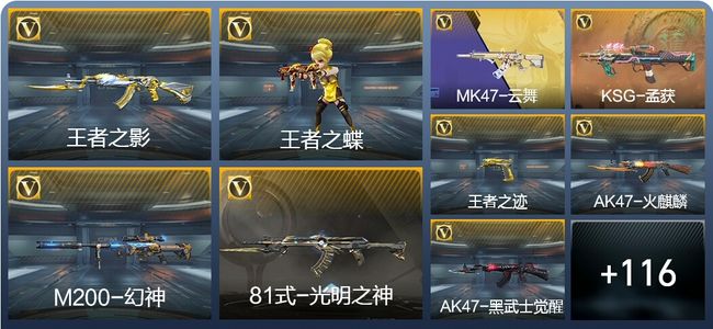 穿越火线：枪战王者9王者武器 125英雄武器 2英雄角色 126万化 枪圣S