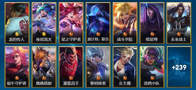 英雄联盟手游（lol手游）2神话 22传说 117史诗 252皮肤 132英雄 宗师