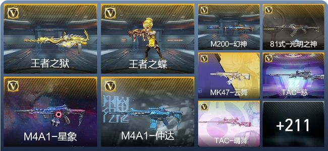 穿越火线：枪战王者V5 6王者武器 245英雄武器 9英雄角色 299万化 枪王S