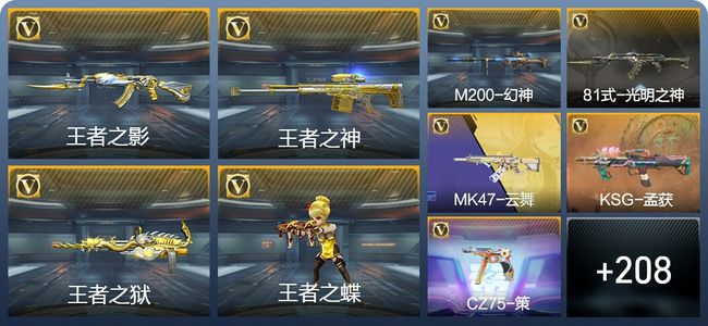 穿越火线：枪战王者6王者武器 217英雄武器 7英雄角色 381万化 大师SS