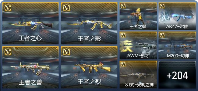 穿越火线：枪战王者V5 16王者武器 213英雄武器 6英雄角色 336万化 枪圣S