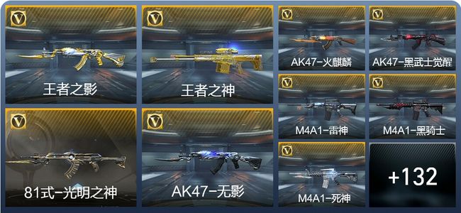 穿越火线：枪战王者V1 4王者武器 141英雄武器 5英雄角色 229万化 枪皇SS