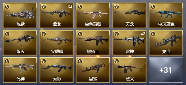 穿越火线（CF）2王者武器 44V武器 13皮肤 可排位