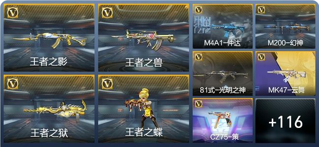 穿越火线：枪战王者V5 4王者武器 150英雄武器 4英雄角色 425万化 枪圣S