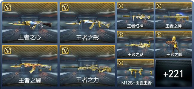 穿越火线：枪战王者V8 20王者武器 249英雄武器 9英雄角色 422万化 枪皇