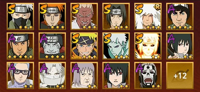 火影忍者V1 8S忍 21A忍 104忍 947S碎片 16通灵 500W战力 前1000名 中忍