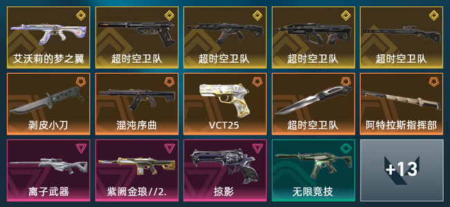 无畏契约5橙皮 5金皮 3紫皮 27皮肤 22360皮肤总价值 440已用源晶 青铜