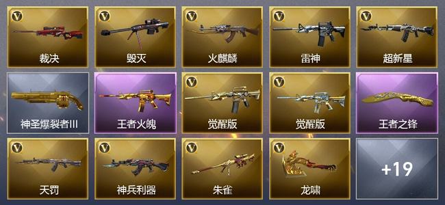 穿越火线（CF）5王者武器 13V武器 1V角色 10皮肤 可排位 专家