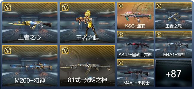 穿越火线：枪战王者V1 4王者武器 106英雄武器 2英雄角色 118万化 枪皇S