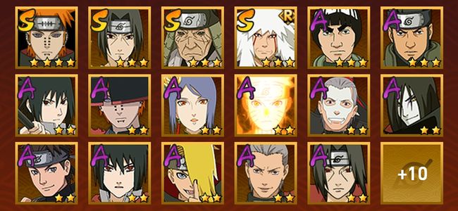 火影忍者V8 5S忍 22A忍 89忍 787S碎片 15通灵 500W战力 前500名 上忍