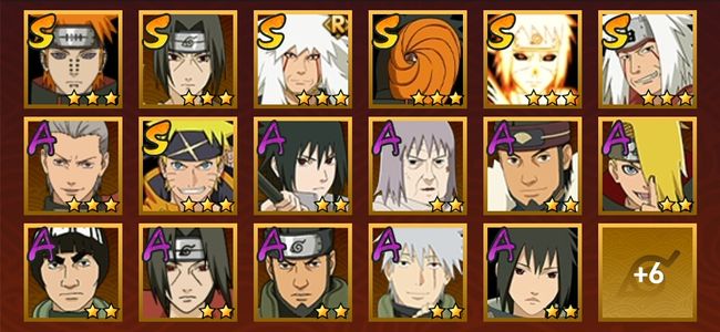 火影忍者V6 7S忍 16A忍 80忍 875S碎片 14通灵 300W战力 前1000名 上忍